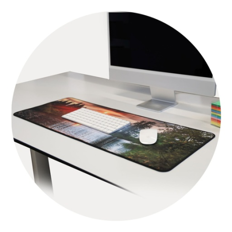 Tapis de bureau personnalisable en sublimation caoutchouc antidérapant 78 x 30 cm Workly