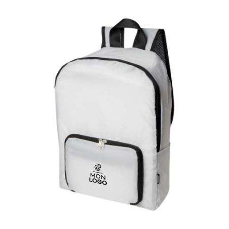 Sac à dos personnalisable pliable en RPET 15&nbsp;L certifié GRS