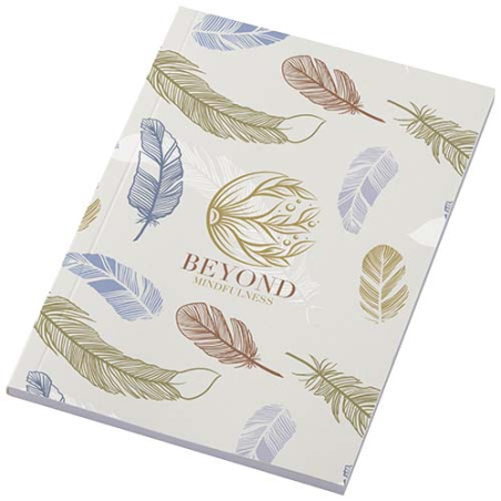Carnet personnalisée A6 avec couverture en carton de 320 g/m² et 50&nbsp;feuilles de 80 g/m²