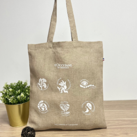 Tote bag personnalisé en lin et coton de 240g/m2 - Origine France Garantie - Cheverny