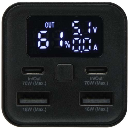Batterie de secours Acamar de 20&nbsp;000&nbsp;mAh et 70&nbsp;W en aluminium recyclé pour ordinateur portable