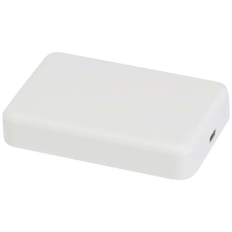 Batterie de secours personnalisable Acrab magnétique sans fil de 10&nbsp;000&nbsp;mAh et 15&nbsp;W avec PD de 20&nbsp;W - fabriquée en plastique rec