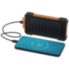 Batterie de secours solaire personnalisable Altair robuste de 5 000 mAh et 10 W en plastique recyclé avec lampe de poche intégré Batterie de secours solaire personnalisable Altair robuste de 5 000 mAh et 10 W en plastique recyclé avec lampe de poche intégré