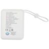 Batterie externe personnalisable Acrux de 10&nbsp;000&nbsp;mAh et&nbsp;35&nbsp;W pour tablette avec câble Type-C intégré - fabriquée en plastique re
