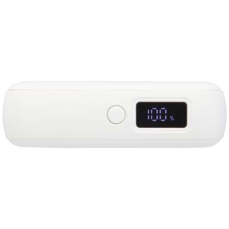 Batterie externe personnalisable Acrux de 10&nbsp;000&nbsp;mAh et&nbsp;35&nbsp;W pour tablette avec câble Type-C intégré - fabriquée en plastique re