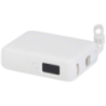 Batterie externe personnalisable Acrux de 10&nbsp;000&nbsp;mAh et&nbsp;35&nbsp;W pour tablette avec câble Type-C intégré - fabriquée en plastique re