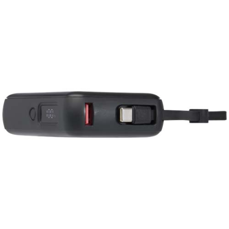Batterie externe personnalisable Acrux de 10&nbsp;000&nbsp;mAh et&nbsp;35&nbsp;W pour tablette avec câble Type-C intégré - fabriquée en plastique re