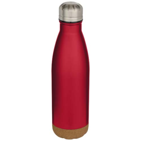 Bouteille isotherme personnalisé Cove de 500&nbsp;ml socle en liège
