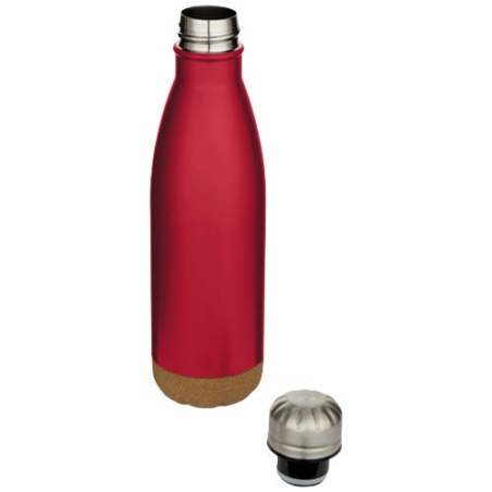 Bouteille isotherme personnalisé Cove de 500&nbsp;ml socle en liège