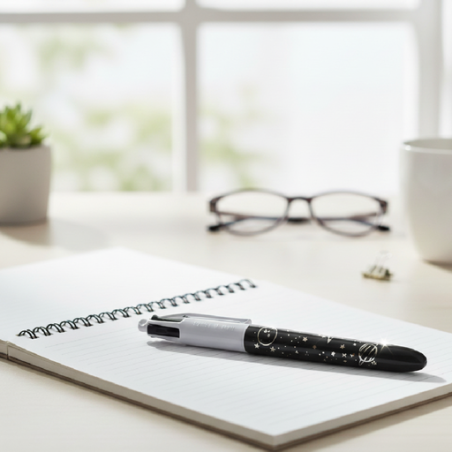 Stylo personnalisé 4 couleurs Bic® l'Emblématique Marquage 360° doré ou argenté