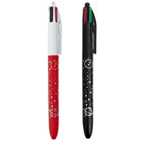 Stylo personnalisé 4 couleurs Bic® l'Emblématique Marquage 360° doré ou argenté
