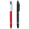 Stylo personnalisé 4 couleurs Bic® l'Emblématique Marquage 360° doré ou argenté Stylo personnalisé 4 couleurs Bic® l'Emblématique Marquage 360° doré ou argenté