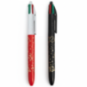Stylo personnalisé 4 couleurs Bic® l'Emblématique Marquage 360° doré ou argenté Stylo personnalisé 4 couleurs Bic® l'Emblématique Marquage 360° doré ou argenté