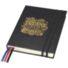 Carnet A5 personnalisable en plastique recyclé style cuir Alder - JournalBooks
