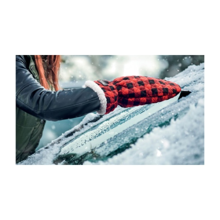 Grattoir personnalisable avec gant matelassé en sherpa - ICEHAND