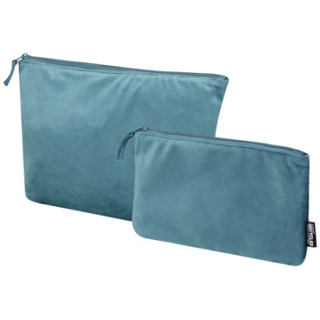 Set de trousses de toilette personnalisable en velvet gomme recyclées GRS Swift