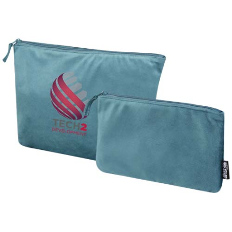 Set de trousses de toilette personnalisable en velvet gomme recyclées GRS Swift