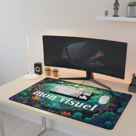 Tapis de bureau personnalisé en sublimation caoutchou antidérapant 59 x 42 cm Deskly