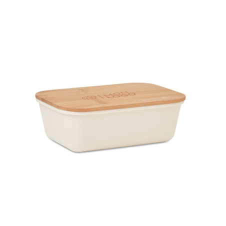 Boîte à lunch personnalisable avec couvercle bambou 1 L - THURSDAY