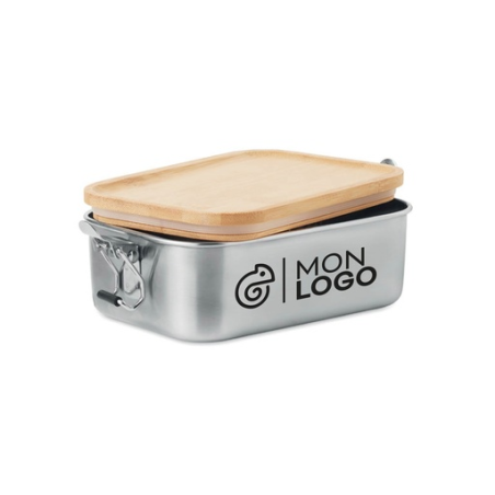 Lunch box personnalisée en inox et bambou 750ml - SONABOX