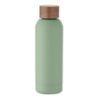 Bouteille publicitaire simple paroi en acier inoxydable recyclé avec finition en caoutchouc et couvercle en bois d'acacia 700 m Bouteille publicitaire simple paroi en acier inoxydable recyclé avec finition en caoutchouc et couvercle en bois d'acacia 700 m