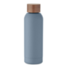 Bouteille publicitaire simple paroi en acier inoxydable recyclé avec finition en caoutchouc et couvercle en bois d'acacia 700 m Bouteille publicitaire simple paroi en acier inoxydable recyclé avec finition en caoutchouc et couvercle en bois d'acacia 700 m