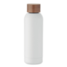 Bouteille publicitaire simple paroi en acier inoxydable recyclé avec finition en caoutchouc et couvercle en bois d'acacia 700 m Bouteille publicitaire simple paroi en acier inoxydable recyclé avec finition en caoutchouc et couvercle en bois d'acacia 700 m