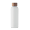 Bouteille publicitaire simple paroi en acier inoxydable recyclé avec finition en caoutchouc et couvercle en bois d'acacia 700 m Bouteille publicitaire simple paroi en acier inoxydable recyclé avec finition en caoutchouc et couvercle en bois d'acacia 700 m