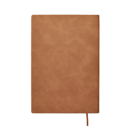 Carnet personnalisable avec couverture souple nervurée en PU recyclé - 160 page lignées - Tintray