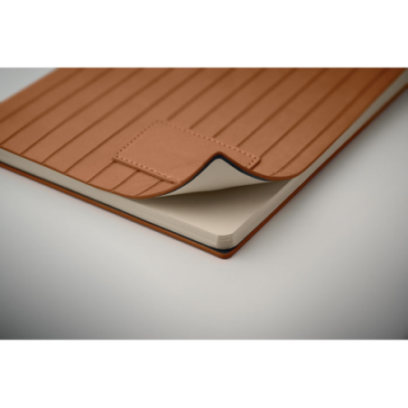 Carnet personnalisable avec couverture souple nervurée en PU recyclé - 160 page lignées - Tintray