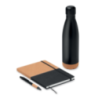 Coffret cadeau personnalisable 3 pièces (Gourde en acier inoxydable 500ml, Carnet 15 en RPET et liège, stylo à bille en aluminiu Coffret cadeau personnalisable 3 pièces (Gourde en acier inoxydable 500ml, Carnet 15 en RPET et liège, stylo à bille en aluminiu