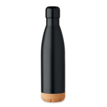 Coffret cadeau personnalisable 3 pièces (Gourde en acier inoxydable 500ml, Carnet 15 en RPET et liège, stylo à bille en aluminiu