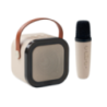 Kit de karaoké personnalisable avec haut parleur sans fil 5W avec LED en ABS recyclé poignée en Plastique et microphone KARASET+ Kit de karaoké personnalisable avec haut parleur sans fil 5W avec LED en ABS recyclé poignée en Plastique et microphone KARASET+