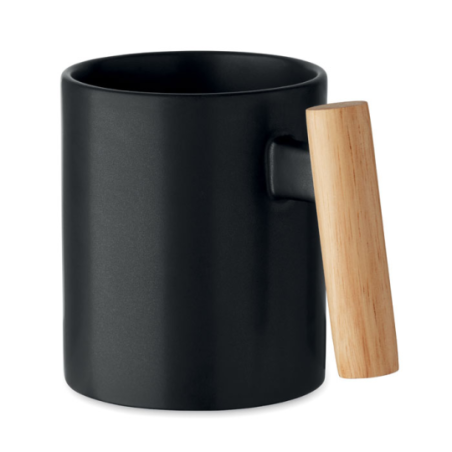 Mug personnalisable en céramique avec poignée en bois 320 ml CRENATE