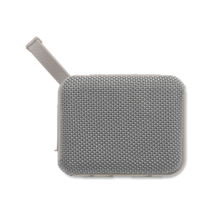 Enceinte personnalisable sans fil en ABS avec tissu RPET et cordon de suspension 5W avec batterie rechargeable Li-iON 800 mAh OB