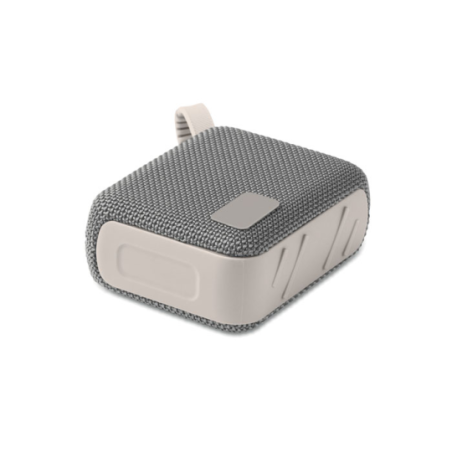 Enceinte personnalisable sans fil en ABS avec tissu RPET et cordon de suspension 5W avec batterie rechargeable Li-iON 800 mAh OB