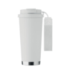 Gobelet personnalisable double paroi isotherme en acier inoxydable recyclé avec couvercle en plastique et sangle de transport en Gobelet personnalisable double paroi isotherme en acier inoxydable recyclé avec couvercle en plastique et sangle de transport en