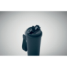 Gobelet personnalisable double paroi isotherme en acier inoxydable recyclé avec couvercle en plastique et sangle de transport en Gobelet personnalisable double paroi isotherme en acier inoxydable recyclé avec couvercle en plastique et sangle de transport en