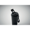 Gobelet personnalisable double paroi isotherme en acier inoxydable recyclé avec couvercle en plastique et sangle de transport en Gobelet personnalisable double paroi isotherme en acier inoxydable recyclé avec couvercle en plastique et sangle de transport en