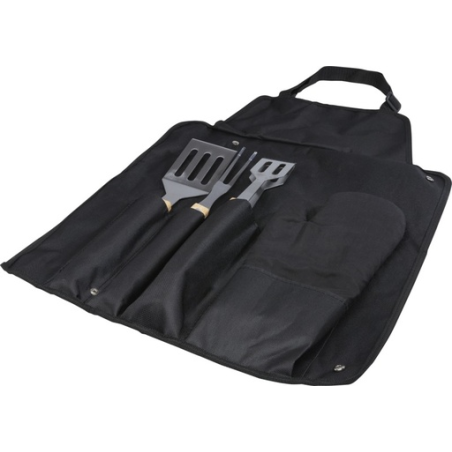 Set à barbecue en acier inoxydable et son tablier personnalisables Gril