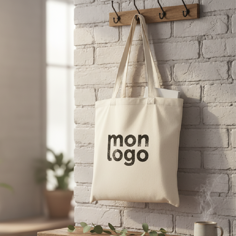 Tote bag personnalisé coton Madras 140 gr/m² 7L