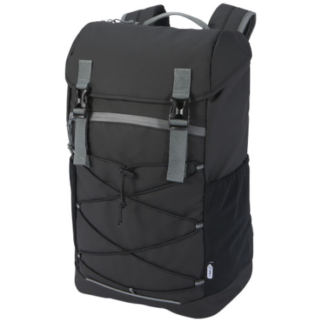 Sac à dos personnalisé Aqua pour ordinateur portable 15,6&nbsp;pouces recyclé certifié GRS et résistant à l'eau.23 L