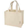 Sac shopping personnalisable à soufflet en coton recyclé de 9&nbsp;L et 220&nbsp;g/m² certifié GRS Odessa