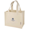 Sac shopping personnalisable à soufflet en coton recyclé de 9&nbsp;L et 220&nbsp;g/m² certifié GRS Odessa