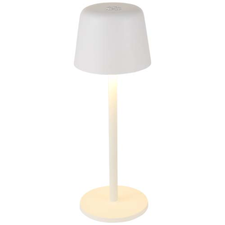 Lampe de table publicitaire rechargeable en plastique recyclé à intensité réglable avec 3&nbsp;modes d’éclairage 1200 mAh Alya