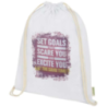 Sac personnalisable refermable à cordon en coton biologique certifié OCS 140&nbsp;g/m² 5L Odisha