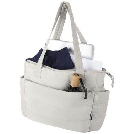 Sac shopping personnalisable pour ordinateur portable 15,6" en RPET certifié GRS 18&nbsp;L Puffer