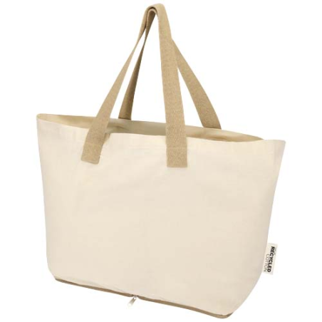 Sac shopping publicitaire pliable 7L en coton recyclé GRS 140&nbsp;g/m2 - Sierra