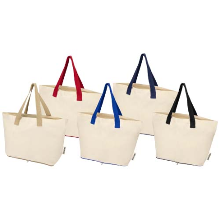 Sac shopping publicitaire pliable 7L en coton recyclé GRS 140&nbsp;g/m2 - Sierra
