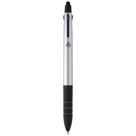 Stylo styletpersonnalisé 3 couleurs en plastique recyclé certifié RCS avec finition métallique